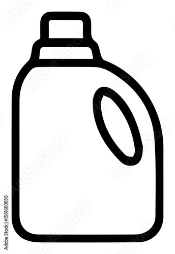 Simple line icon of a laundry detergent bottle or cleaning liquid container for household use