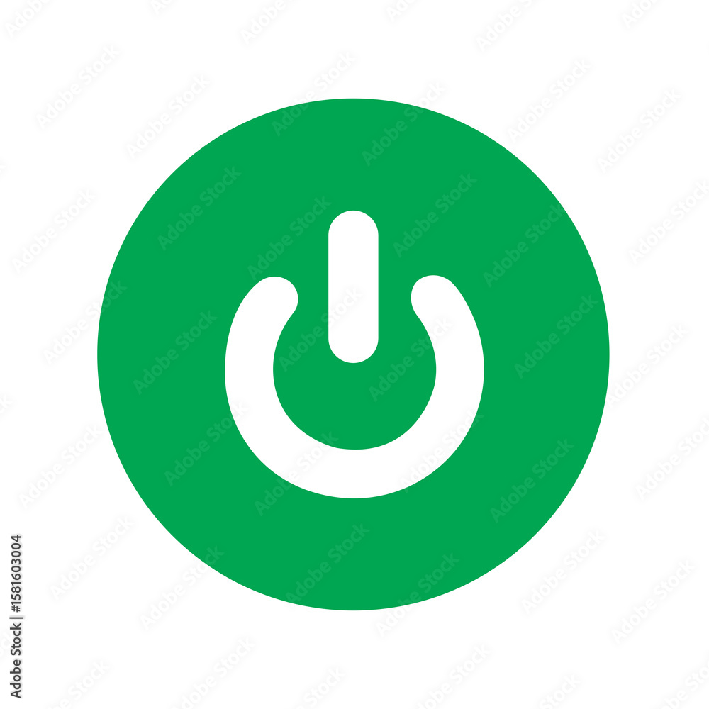 green power button green power button