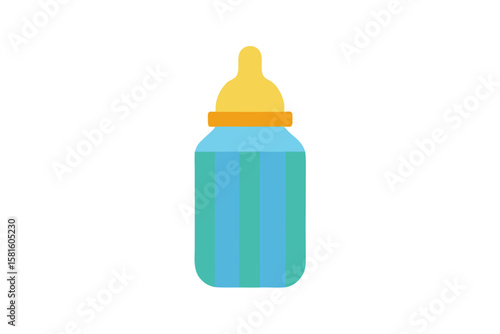 baby feeding bottle on white background
