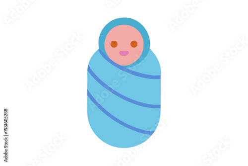baby swaddle blanket on white background