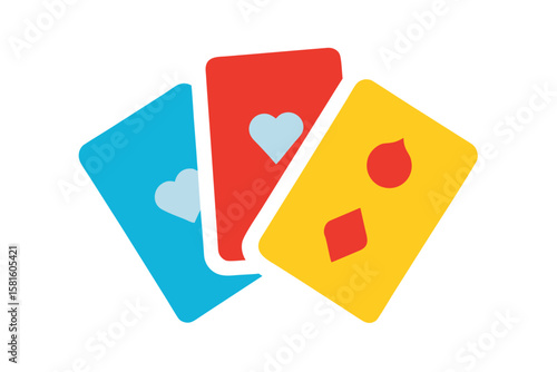 card games on white background