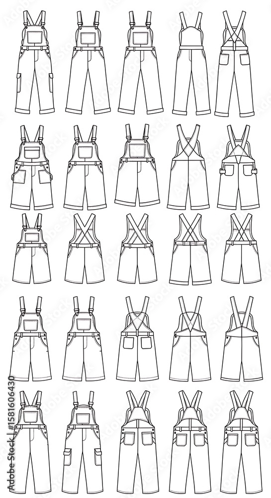 Fototapeta premium Overalls: A Study in Lines