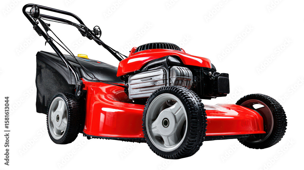 Naklejka premium Red mower ready