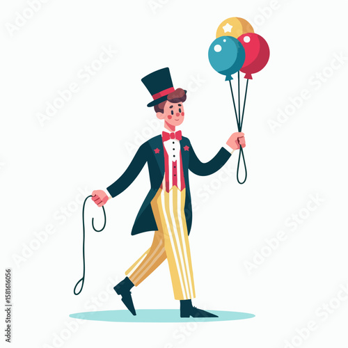 circus performer vector illustration