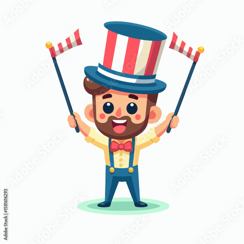 circus performer vector illustration