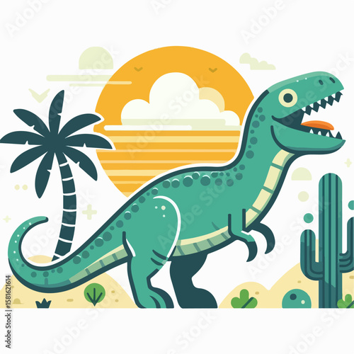 allosaurus vector illustration