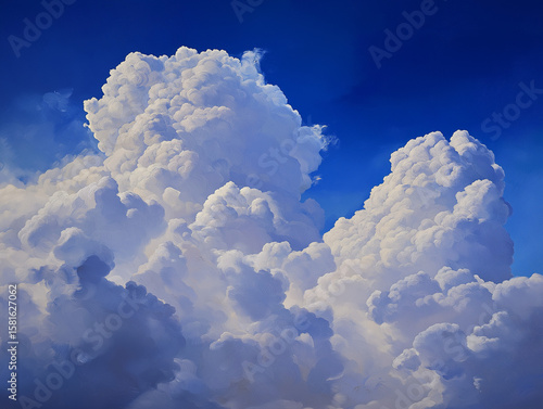 Majestic Cumulus Giants Towering White Clouds at Dawn Inspire Awe and Serene Sky Gazing Experiences