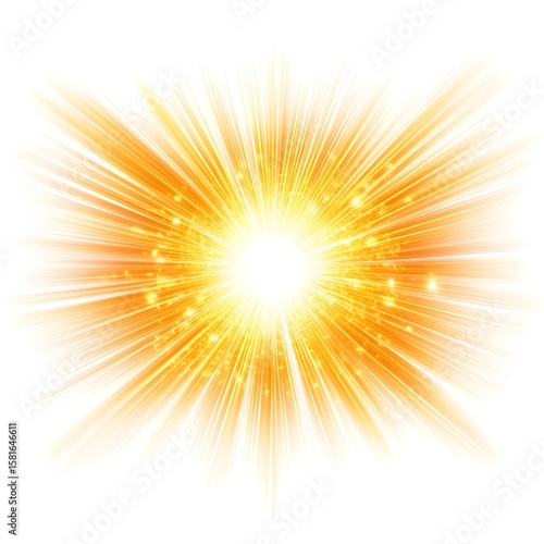 Wallpaper Mural vector light burst effect with radial glow, bright yellow and orange on clean white background 
 Torontodigital.ca