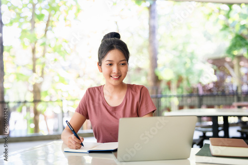 Free Download Education, writing notes and girl in college for knowledge, assignment project or learning. Book, woman and student studying for exam research, test preparation or scholarship in university. - GFXLoad