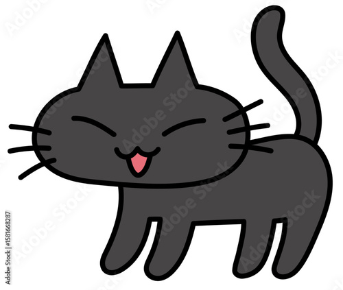 かわいい手描き風の猫イラスト