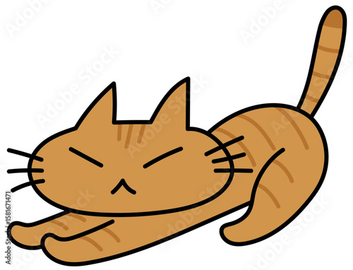 かわいい手描き風の猫イラスト