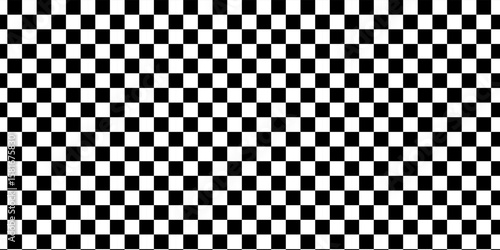 Black and white checkered pattern, Checkerboard seamless pattern, vector illutration