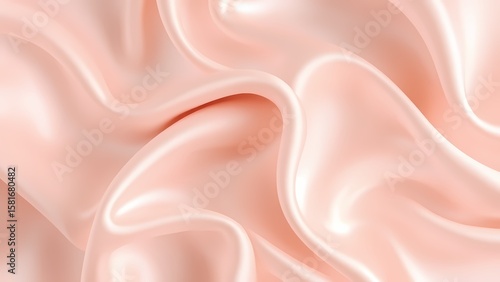 光沢を放つ優雅なピンクシルクのドレープ1