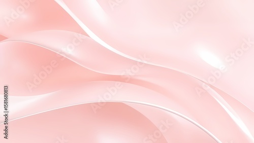 柔らかく波打つピンクサテンの優雅なドレープ7