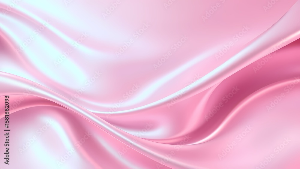 Obraz premium 煌めくピンクの光沢が織りなす抽象波紋2