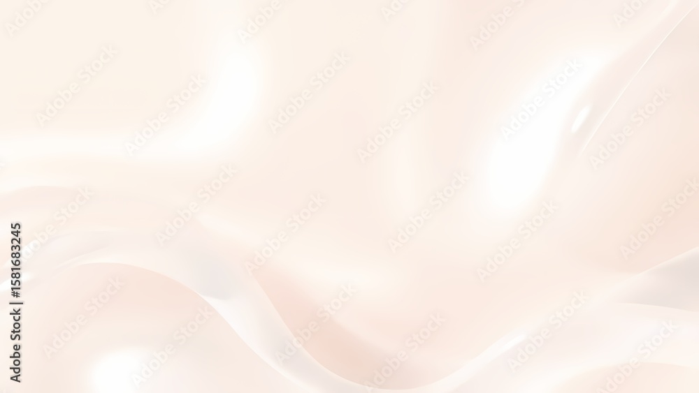 Fototapeta premium 柔らかな光に包まれた乳白色の抽象ウェーブ3