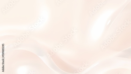 柔らかな光に包まれた乳白色の抽象ウェーブ3