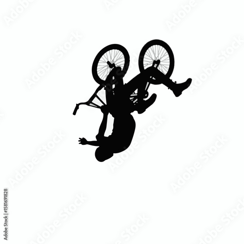 "BMX Freestyle Backflip Silhouette"