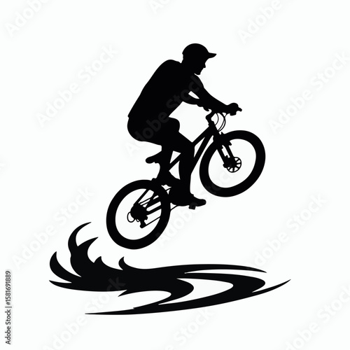 "BMX Freestyle Backflip Silhouette"