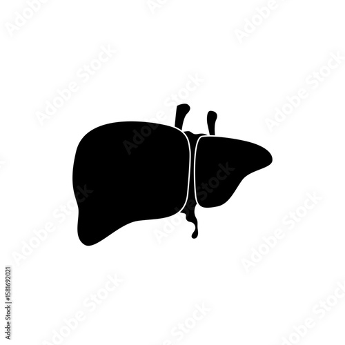 Human liver icon illustration