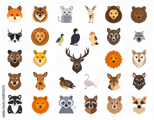 ILLUSTRATOR OF VARIOUS TYPES OF ANIMALS WITH A WHITE BACKGROUND