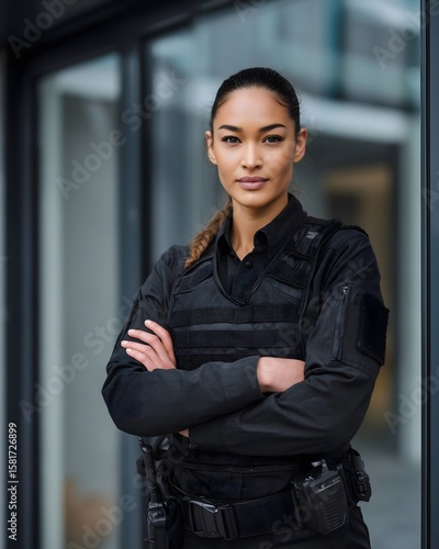 Portrait of a young security guard 