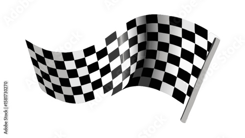 Checkered flag finish line racing competition victory winning race car sport start flag waving symbol final 100