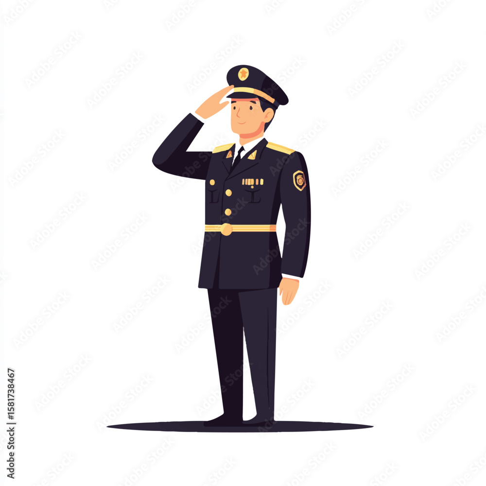 a government officer in uniform saluting a government officer in uniform saluting