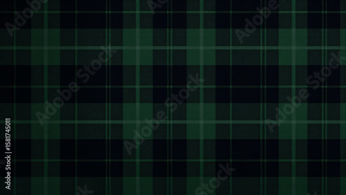 A vintage-inspired Black Watch Tartan background with faded fabric texture, highlighting dark green and navy plaid with black accents in a timeless 4K resolution.