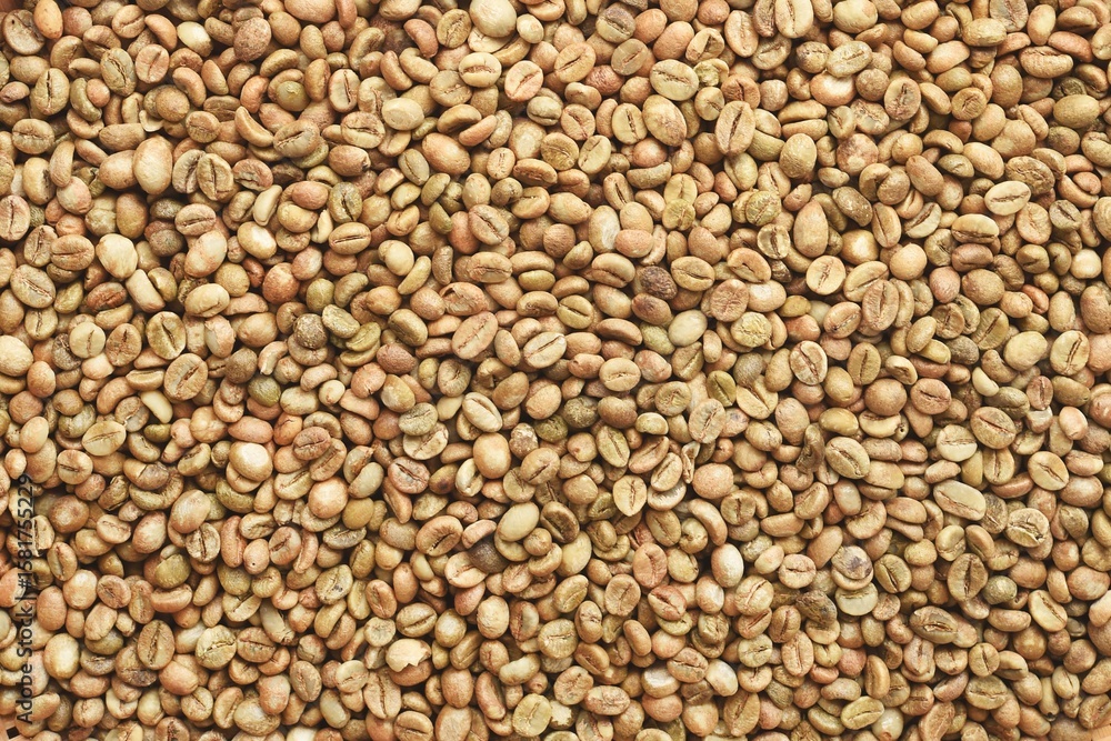Naklejka premium Close up of coffee beans for background
