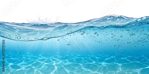 Fototapeta Naklejka Na Ścianę i Meble -  underwater cross section illustration