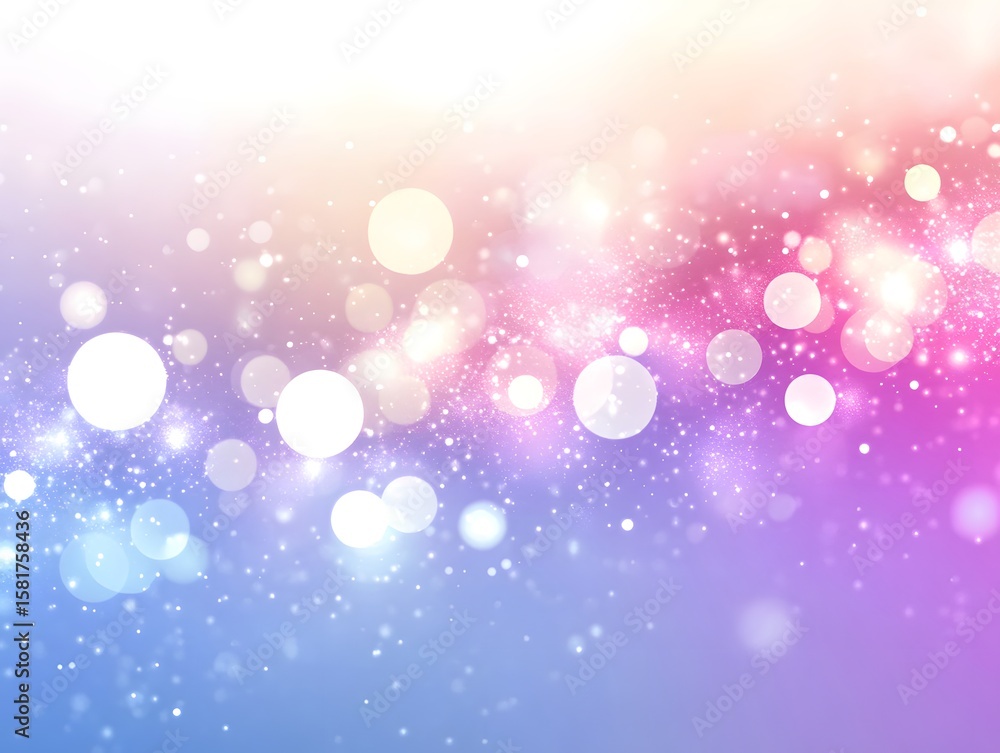 Obraz premium bokeh light vector effect, circular light dots in soft gradient overlaying white background 