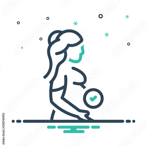 Mix icon for pregnant