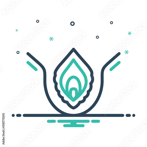 Mix icon for vagina