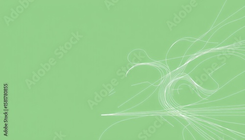 Abstract Lines on a Green Background Graphic Design, Modern Minimalist Concept
