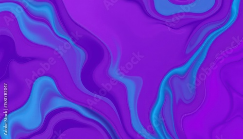 Abstract liquid flowing background with purple and blue gradients for design