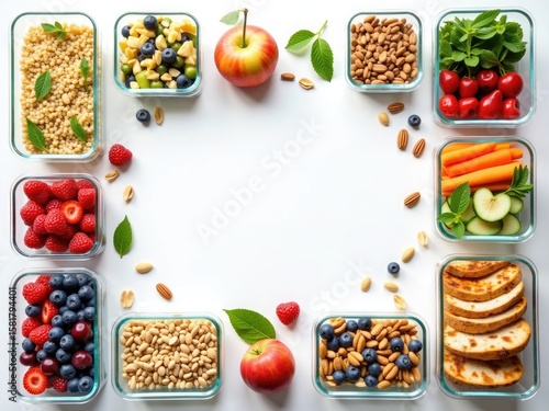 A vibrant and appetizing flat lay arrangement of heal