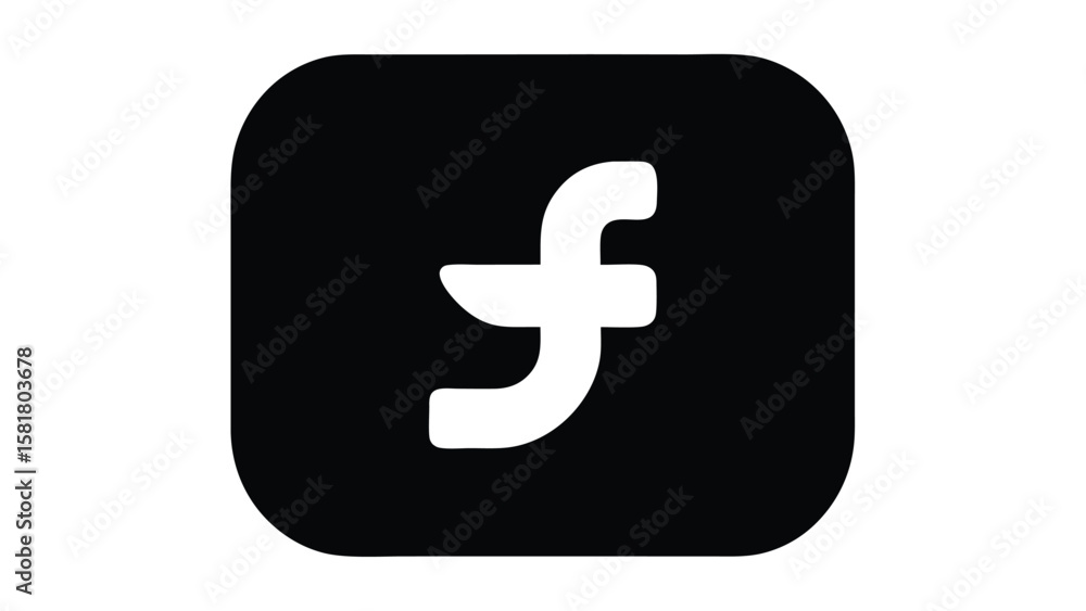 Obraz premium Minimalist Flat Vector Icons of Trending Social Media Platforms and Communication