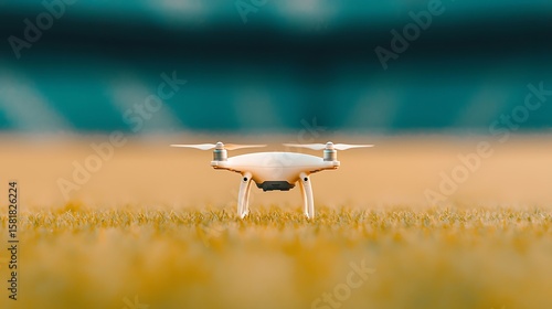 White Drone on Grass Field, Aerial Technology