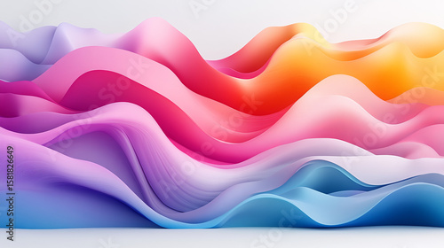 Abstract wavy forms in vibrant colors (4)