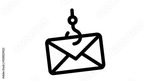 phishing minimalist line animation