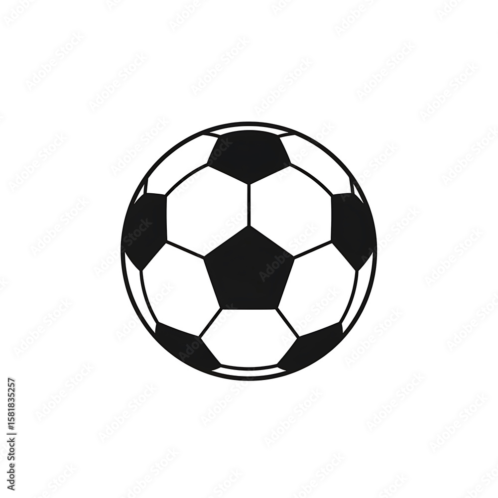 Soccer Ball Black and White Soccer Ball Black and White