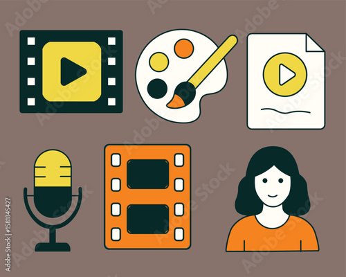 Content Creation Icon Illustration