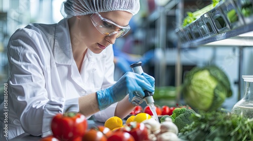 Food Scientist with Copy Space