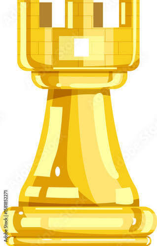 Golden chess set, beautiful and luxurious. Suitable for decorative design work related to marketing, planning and investment.