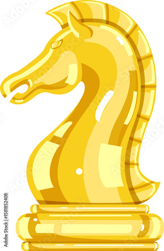 Golden chess set, beautiful and luxurious. Suitable for decorative design work related to marketing, planning and investment.