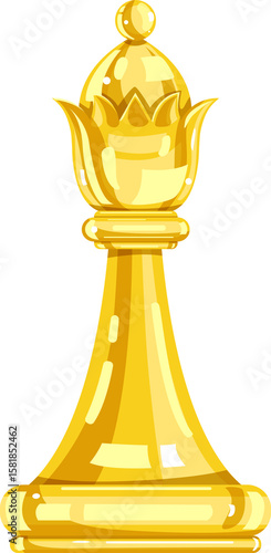 Golden chess set, beautiful and luxurious. Suitable for decorative design work related to marketing, planning and investment.