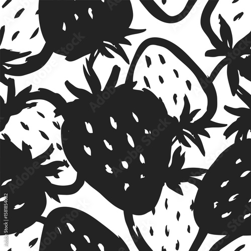 Strawberries seamless patte...