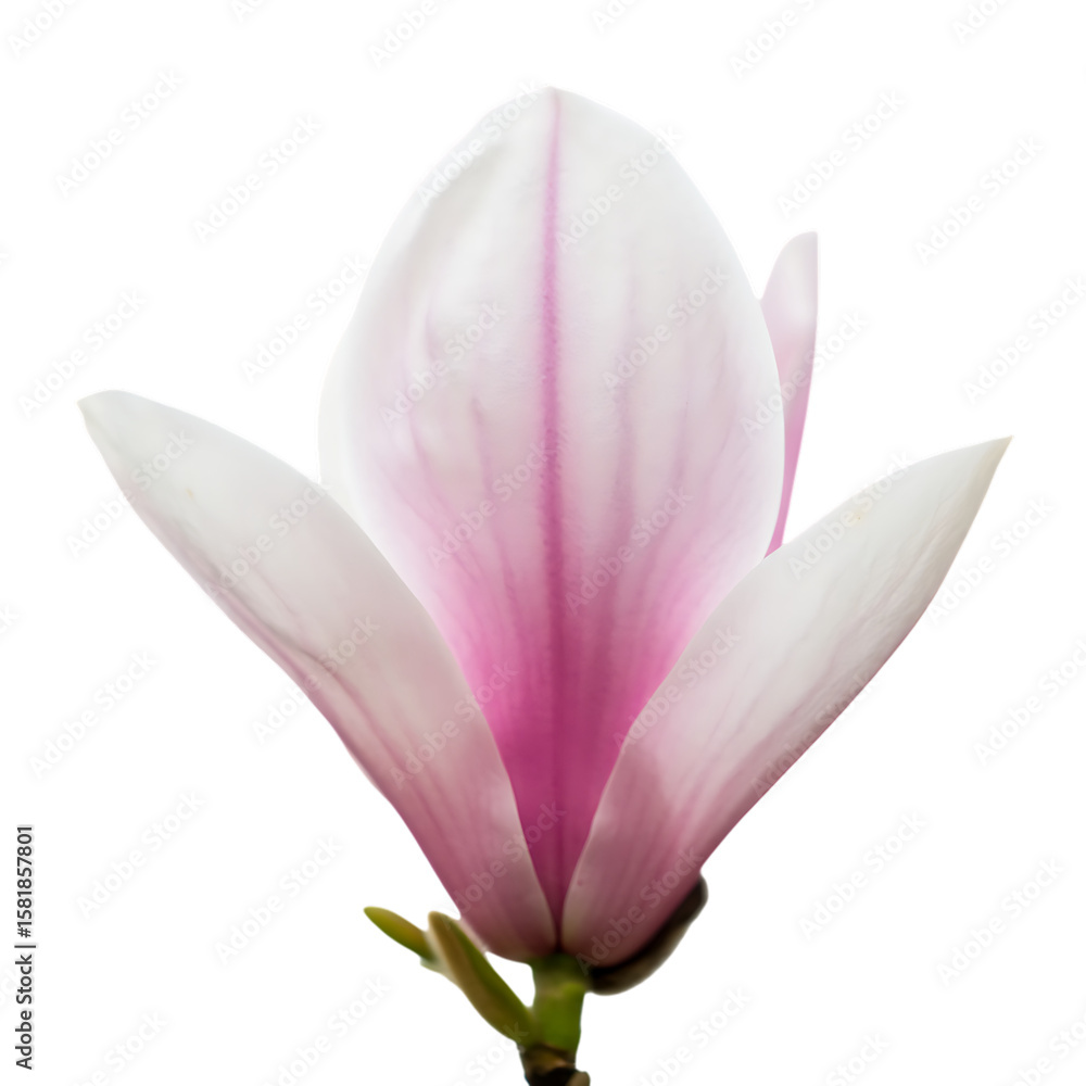 Fototapeta premium pink lotus isolated on white