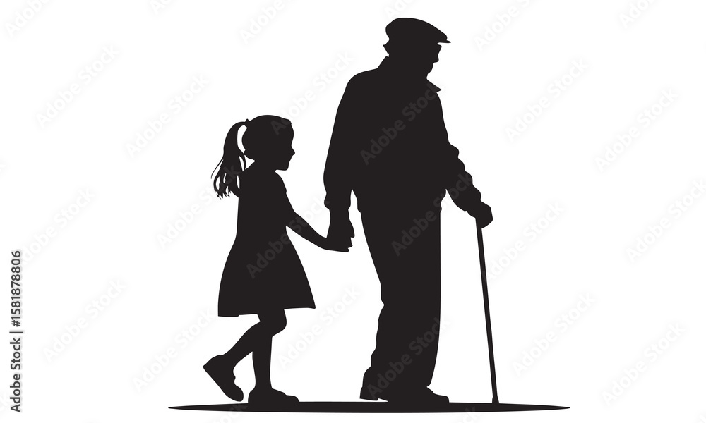 Obraz premium Grandparents Day Vector Collection